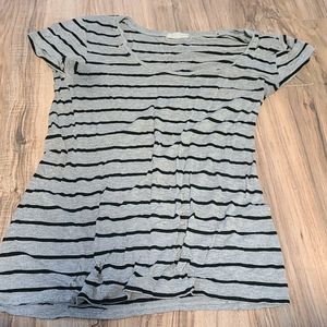 Grey  Shirt with black stripes